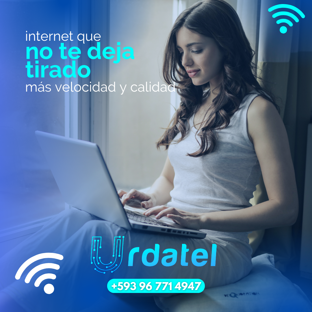 Familia disfrutando de internet de alta velocidad con Urdatel